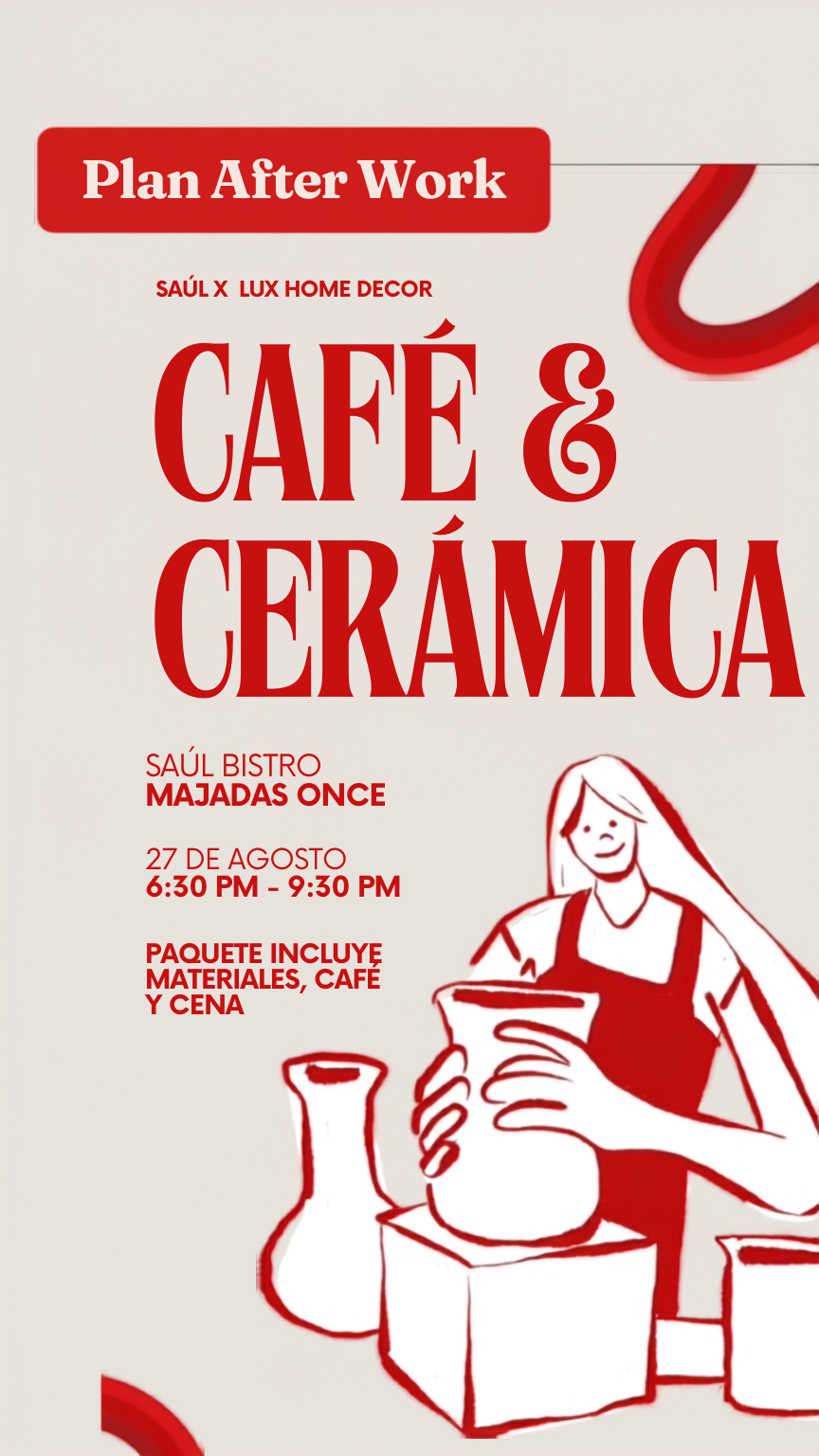 Café + Cerámica, 3 participantes